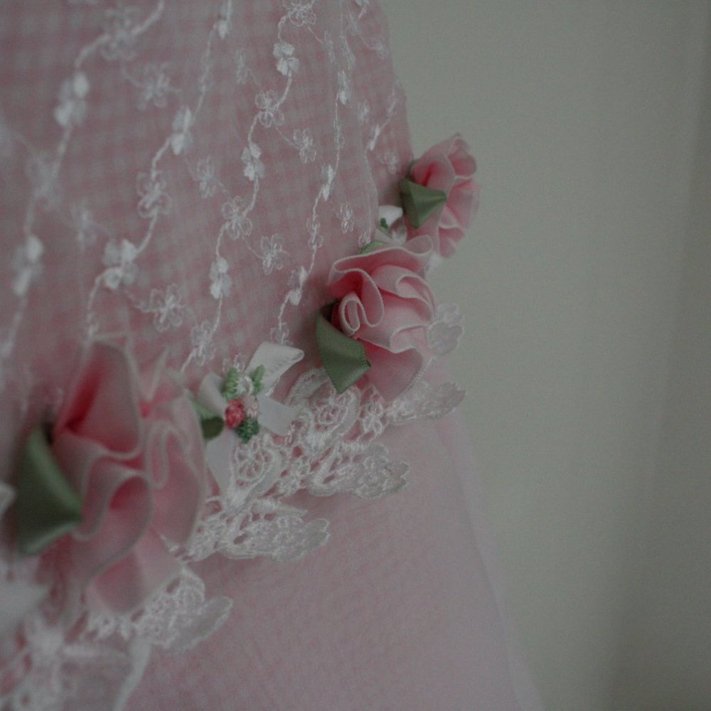 Bonnie Jean Pink Flower Dress Girls 5 - Picture 4 of 17
